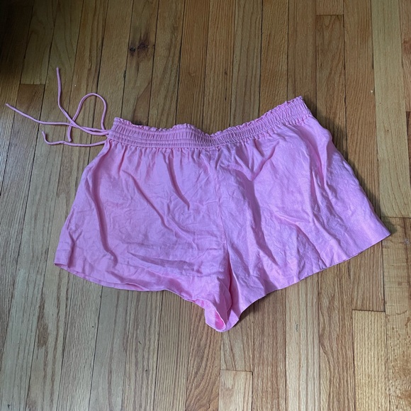 ✅Linen Drawstring Relax Elastic Tie Bubblegum pullover colorful coquette coastal - Picture 4 of 7